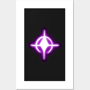 Neon Star Symbol Posters and Art